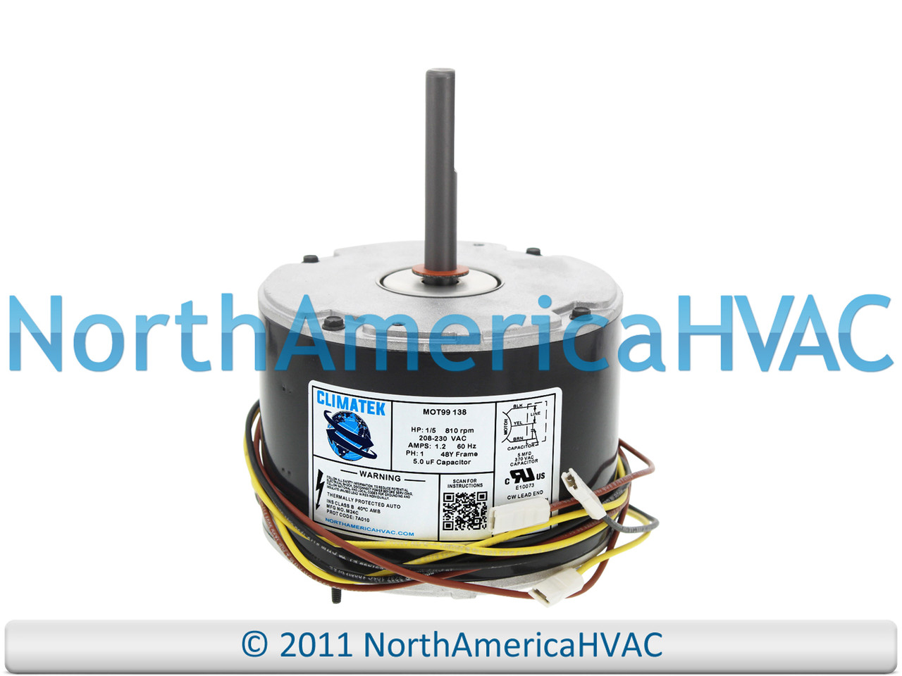 ClimaTek Condenser Fan Motor Replaces Carrier Bryant Payne